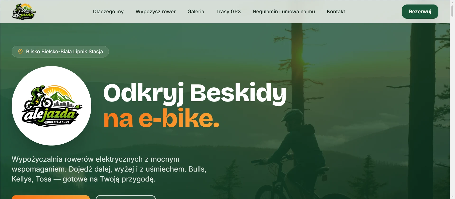 Podgląd projektu AleJazda-eBikeBielsko.pl