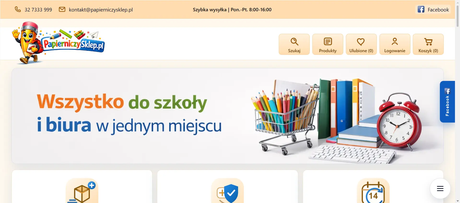 Podgląd projektu PapierniczySklep.pl